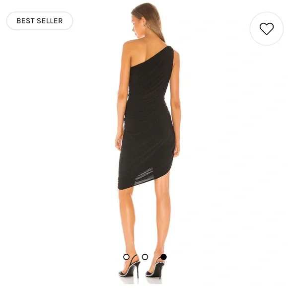 Norma Kamali Diana Black Mini Dress, NWOT - Picture 2 of 5